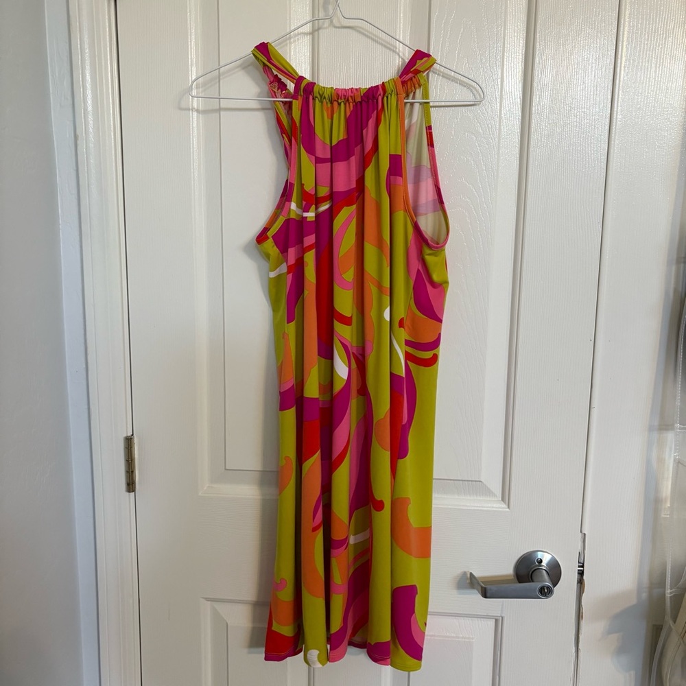 NWT Trina Turk 70’s inspired Multicolor Sleeveless Dress